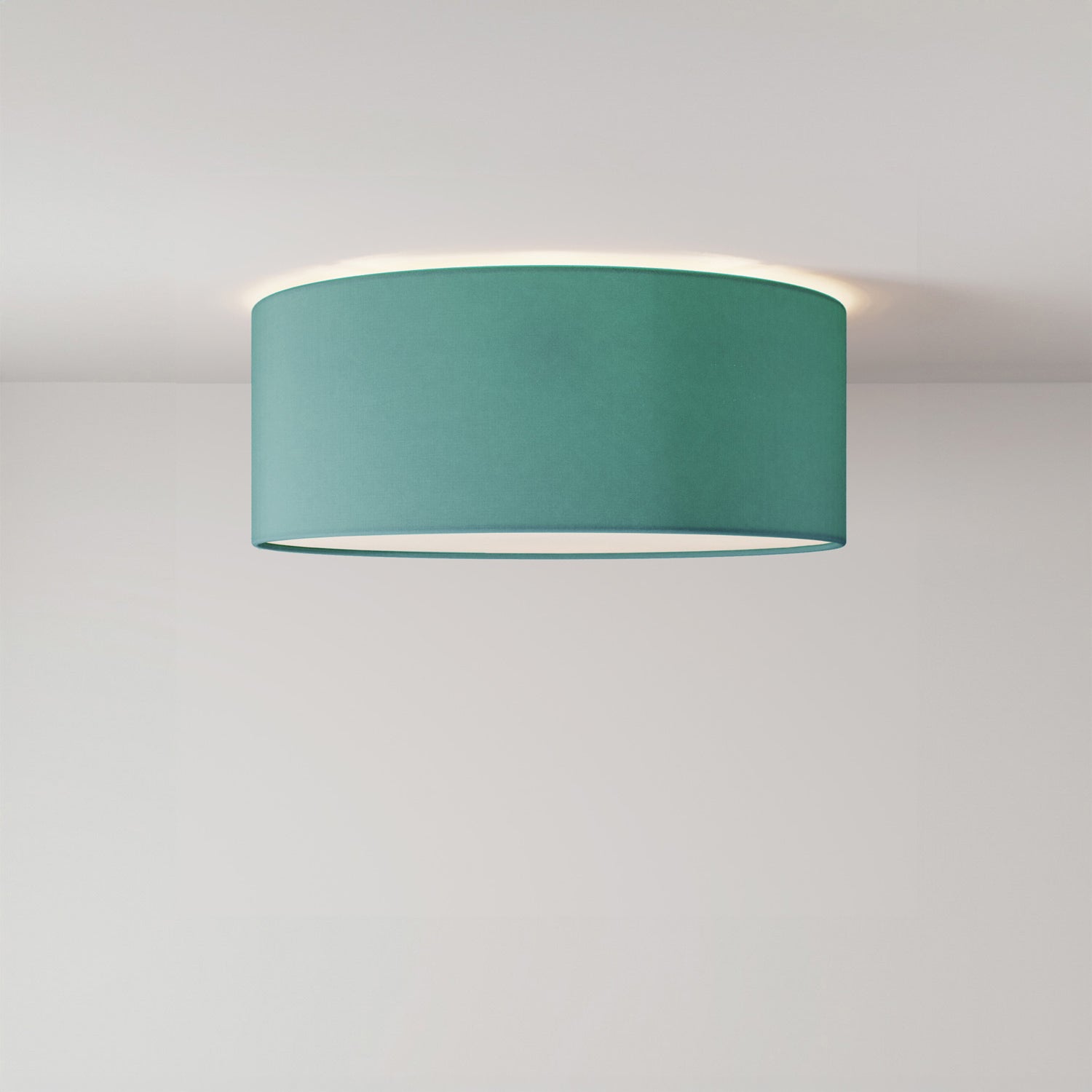 Plafoniera in tessuto Small Teletta azzurro severo - Made in Italy