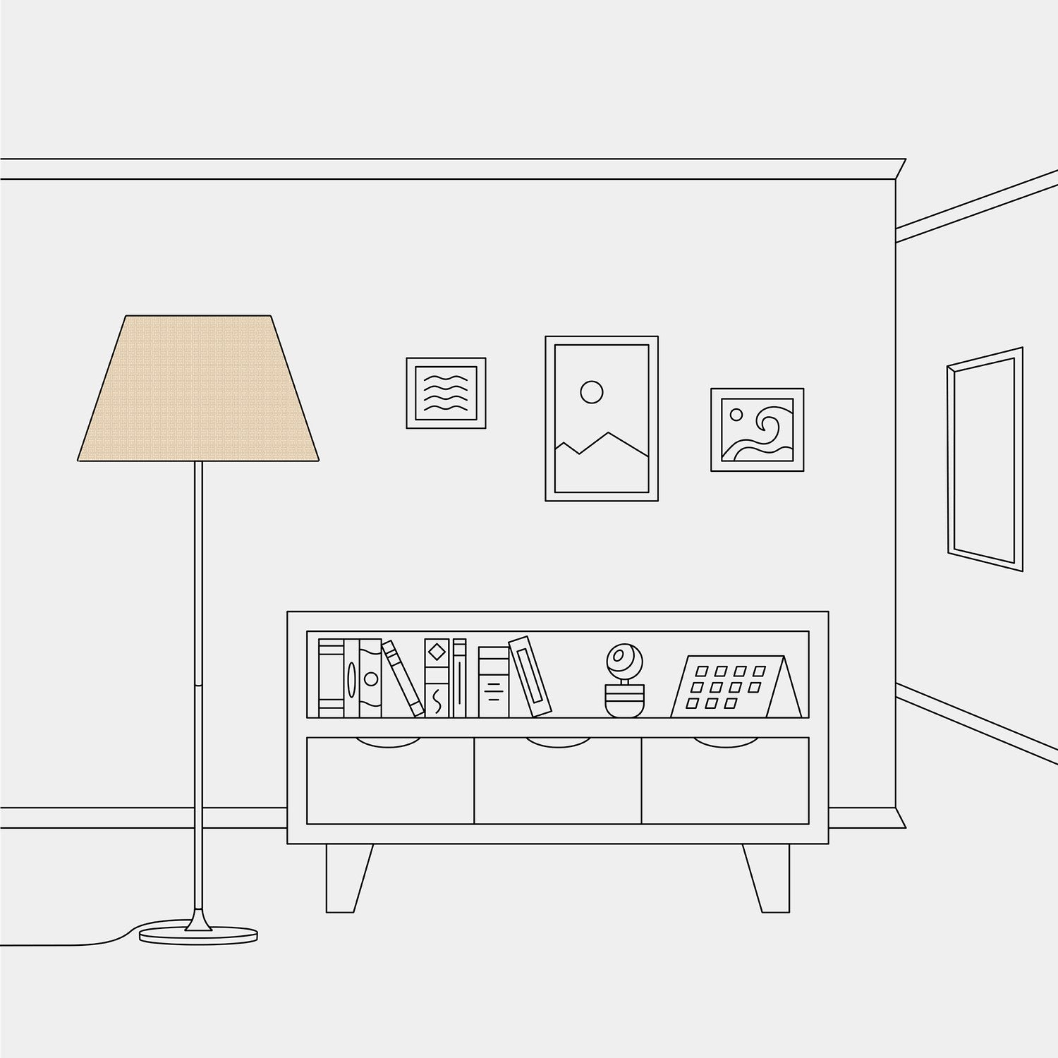 Paralume Impero L per lampada da tavolo o applique con attacco E27 - Made in Italy - Raphia