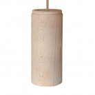 Tub-E27, wooden lampshade for spotlight lamp with double ring E27 socket