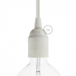 Thermoplastic E27 lamp holder kit - White