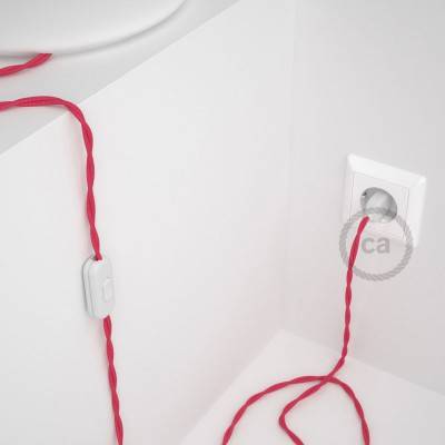 Lamp wiring, TM08 Fuchsia Rayon 1,80 m. Choose the colour of the switch and plug.