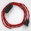 Lamp wiring, TM09 Red Rayon 1,80 m. Choose the colour of the switch and plug.