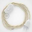 Lamp wiring, TM00 Ivory Rayon 1,80 m. Choose the colour of the switch and plug.