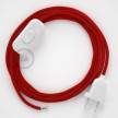 Lamp wiring, RM09 Red Rayon 1,80 m. Choose the colour of the switch and plug.