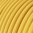 Round Electric Cable covered by Rayon solid colour fabric RM10 Yellow
