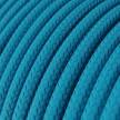 Round Electric Cable covered by Rayon solid colour fabric RM11 Turquoise