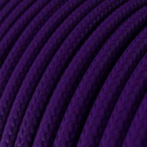 Round Electric Cable covered by Rayon solid colour fabric RM14 Violet