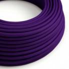 Round Electric Cable covered by Rayon solid colour fabric RM14 Violet