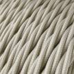 Twisted Electric Cable covered by Rayon solid colour fabric TM00 Ivory