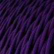 Twisted Electric Cable covered by Rayon solid colour fabric TM14 Violet