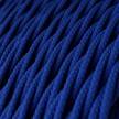 Twisted Electric Cable covered by Rayon solid colour fabric TM12 Blue