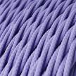 Twisted Electric Cable covered by Rayon solid colour fabric TM07 Lilac