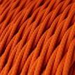 Twisted Electric Cable covered by Rayon solid colour fabric TM15 Orange