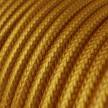 Round Electric Cable covered by Rayon solid colour fabric RM05 Gold