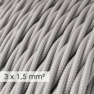 Large section electric cable 3x1,50 twisted - covered by rayon Silver TM02