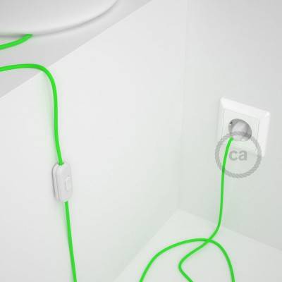 Lamp wiring, RF06 Neon Green Rayon 1,80 m. Choose the colour of the switch and plug.