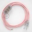 Lamp wiring, RM16 Baby Pink Rayon 1,80 m. Choose the colour of the switch and plug.