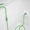 Lamp wiring, RM18 Lime Green Rayon 1,80 m. Choose the colour of the switch and plug.