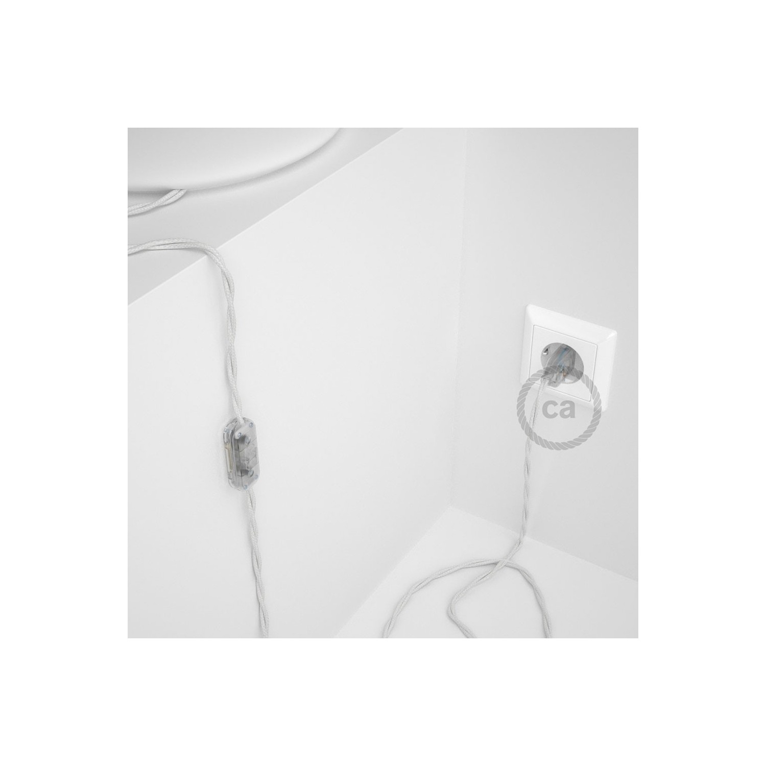 Lamp wiring, TM01 White Rayon 1,80 m. Choose the colour of the switch and plug.