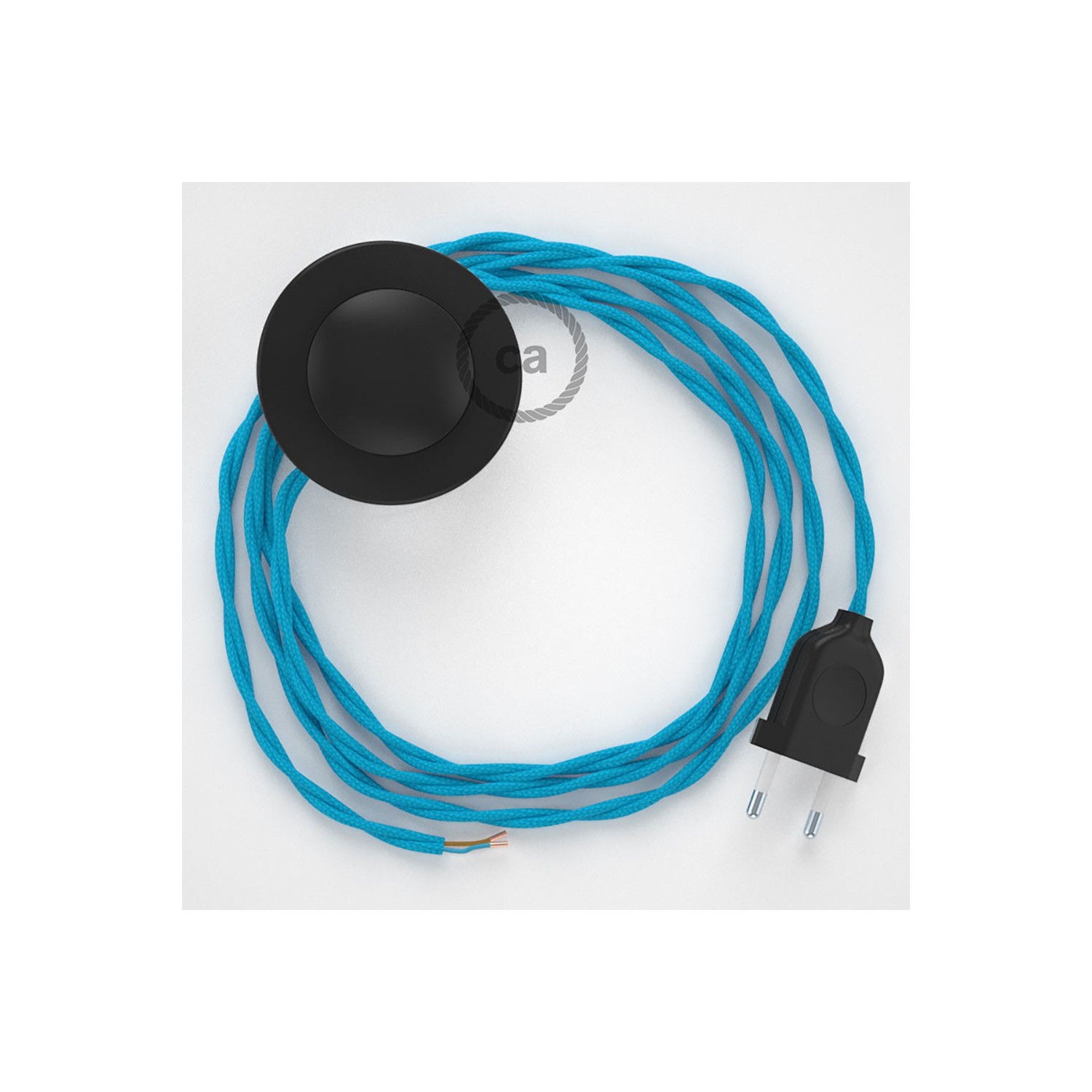 Wiring Pedestal, TM11 Turquoise Rayon 3 m. Choose the colour of the switch and plug.