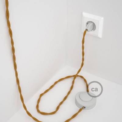 Wiring Pedestal, TM05 Gold Rayon 3 m. Choose the colour of the switch and plug.