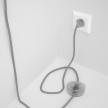 Wiring Pedestal, RL02 Sparkly Silver Rayon 3 m. Choose the colour of the switch and plug.