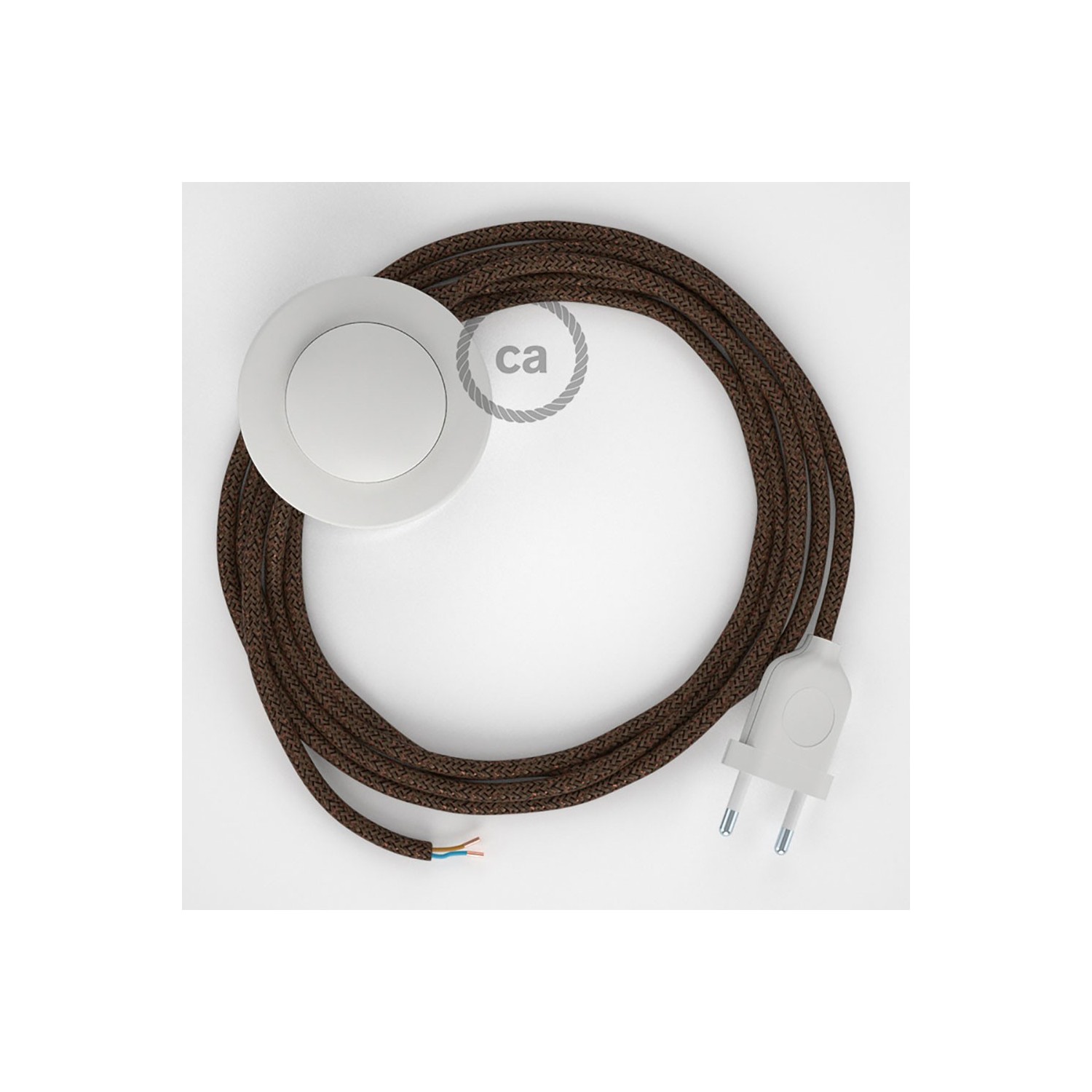 Wiring Pedestal, RL13 Sparkly Brown Rayon 3 m. Choose the colour of the switch and plug.