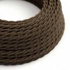 Twisted Electric Cable covered by Natural Linen TN04 Brown