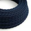 Twisted Fabric Lighting Flex Electric Cable TM20 Dark Blue