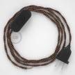 Lamp wiring, TZ22 Black and Whiskey Rayon 1,80 m. Choose the colour of the switch and plug.