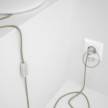 Lamp wiring, RC43 Dove Cotton 1,80 m. Choose the colour of the switch and plug.