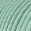 Round Electric Cable covered by cotton solid colour fabric RC34 Milk and Mint