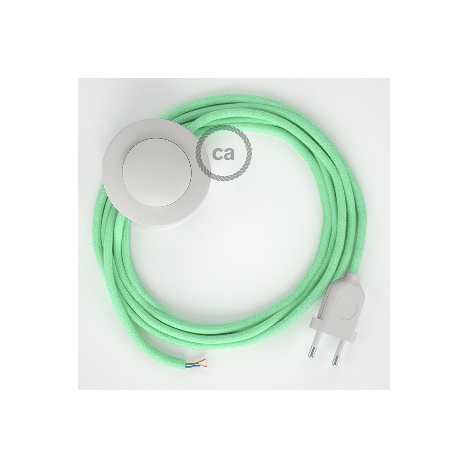 Wiring Pedestal, RC34 Milk and Mint Cotton 3 m. Choose the colour of the switch and plug.