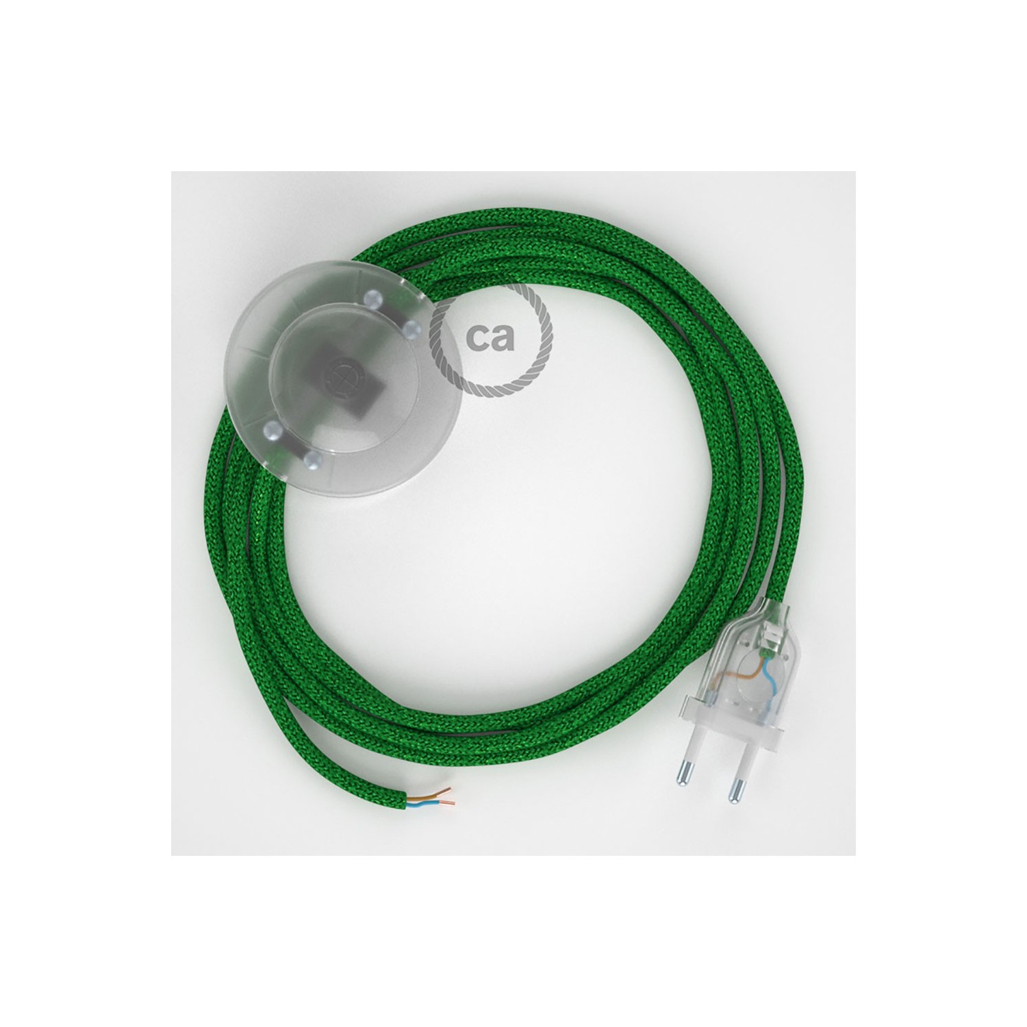 Wiring Pedestal, RL06 Sparkly Green Rayon 3 m. Choose the colour of the switch and plug.