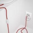 Lamp wiring, RC35 Fire Red Cotton 1,80 m. Choose the colour of the switch and plug.