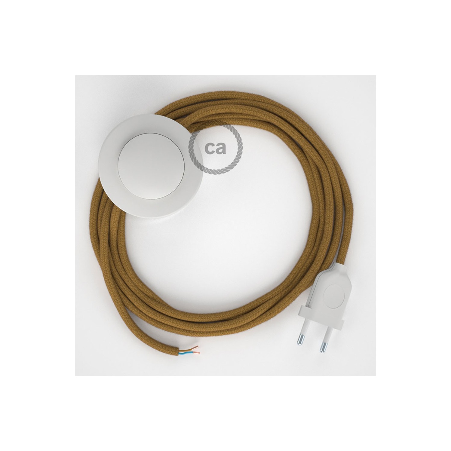 Wiring Pedestal, RC31 Golden Honey Cotton 3 m. Choose the colour of the switch and plug.