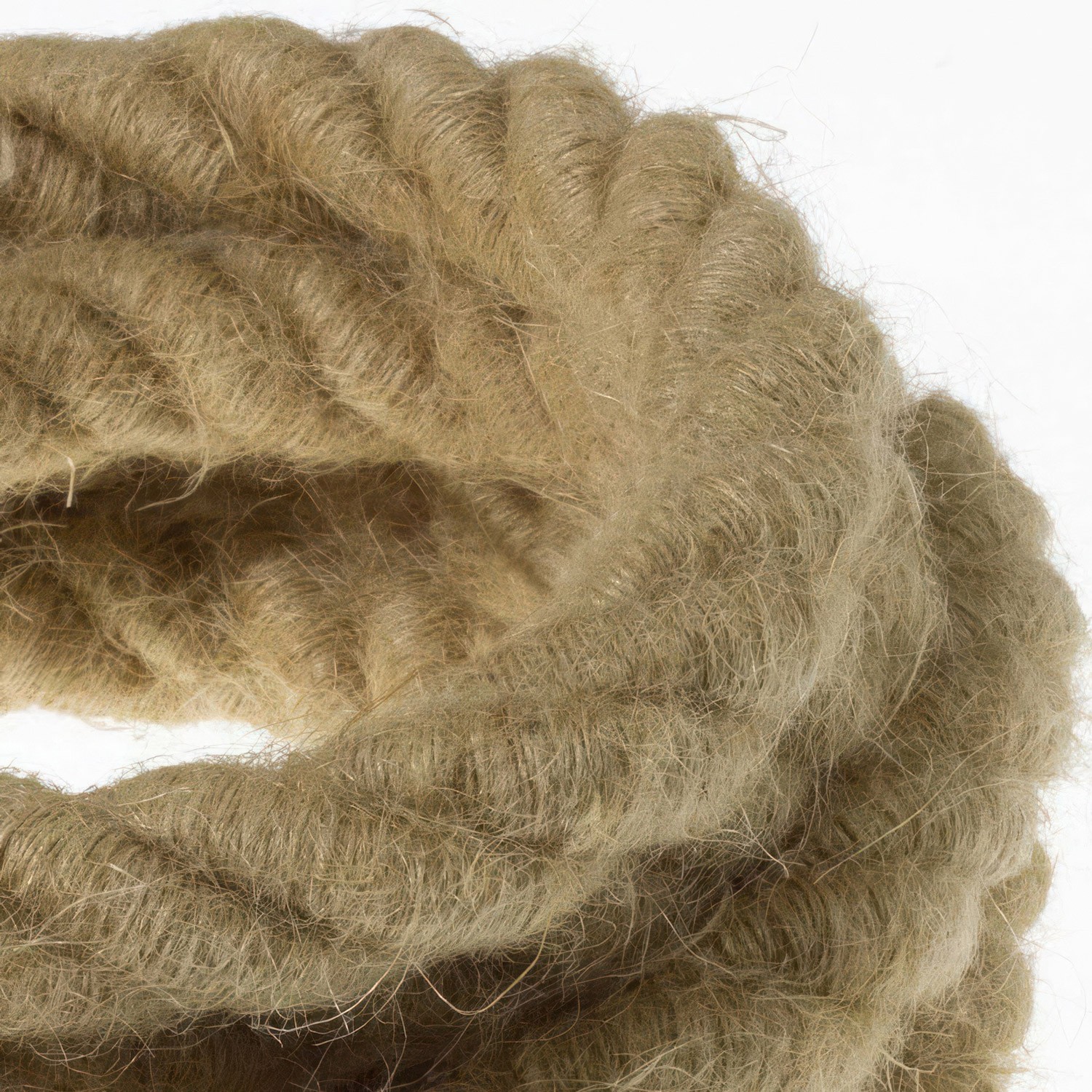2XL electrical cord, electrical cable 3x0,75. Rough jute fabric covering. Diameter 24mm.