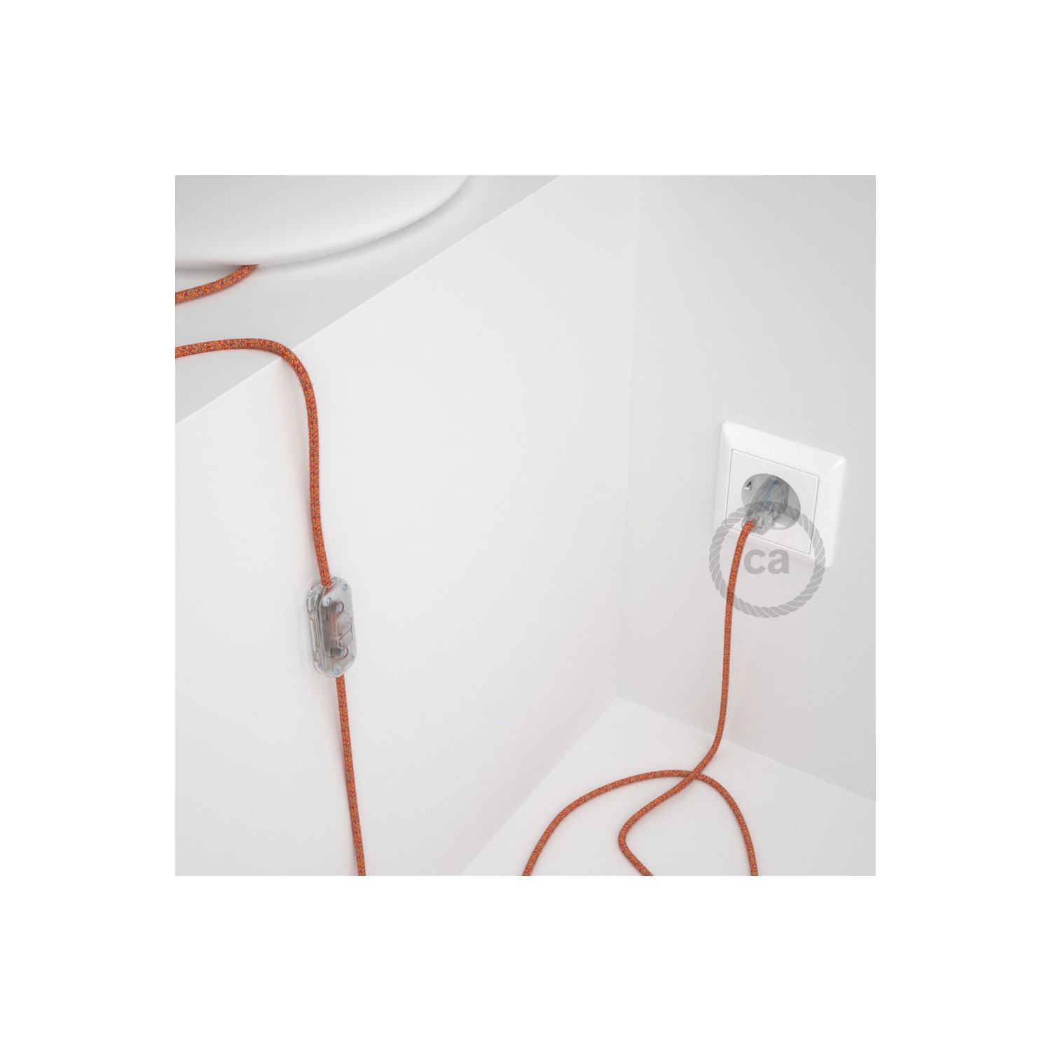 Lamp wiring, RX07 Indian Summer Cotton 1,80 m. Choose the colour of the switch and plug.