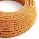 Round Electric Cable covered by Cotton fabric RX07 Indian Summer