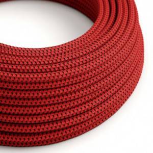 Round Electric Cable covered in 3D effect fabric RT94 Red Devil