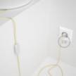 Lamp wiring, RM00 Ivory Rayon 1,80 m. Choose the colour of the switch and plug.
