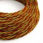 Electric Cable covered with twisted Rayon - Orange TG04