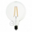 LED Transparent Light Bulb - Globe G125 Long Filament - 7.5W E27 Decorative Vintage Dimmable 2200K