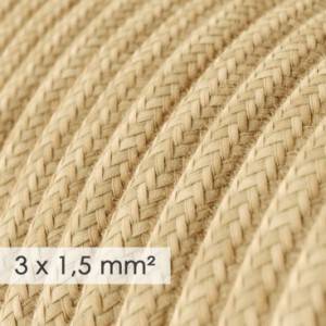 Large section electric cable 3x1,50 round - covered by Jute RN06