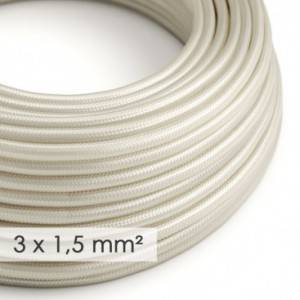Large section electric cable 3x1,50 round - covered by rayon Ivory RM00