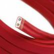 Electric cable for String Lights, covered by Rayon fabric Red CM09 - UV resistant