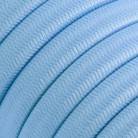 Electric cable for String Lights, covered by Rayon fabric Baby Azure CM17