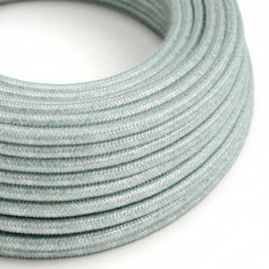 Round Electric Cable covered in Cotton - Blue Haze RX12