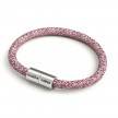 Bracelet with Matt silver magnetic clasp and RS83 cable