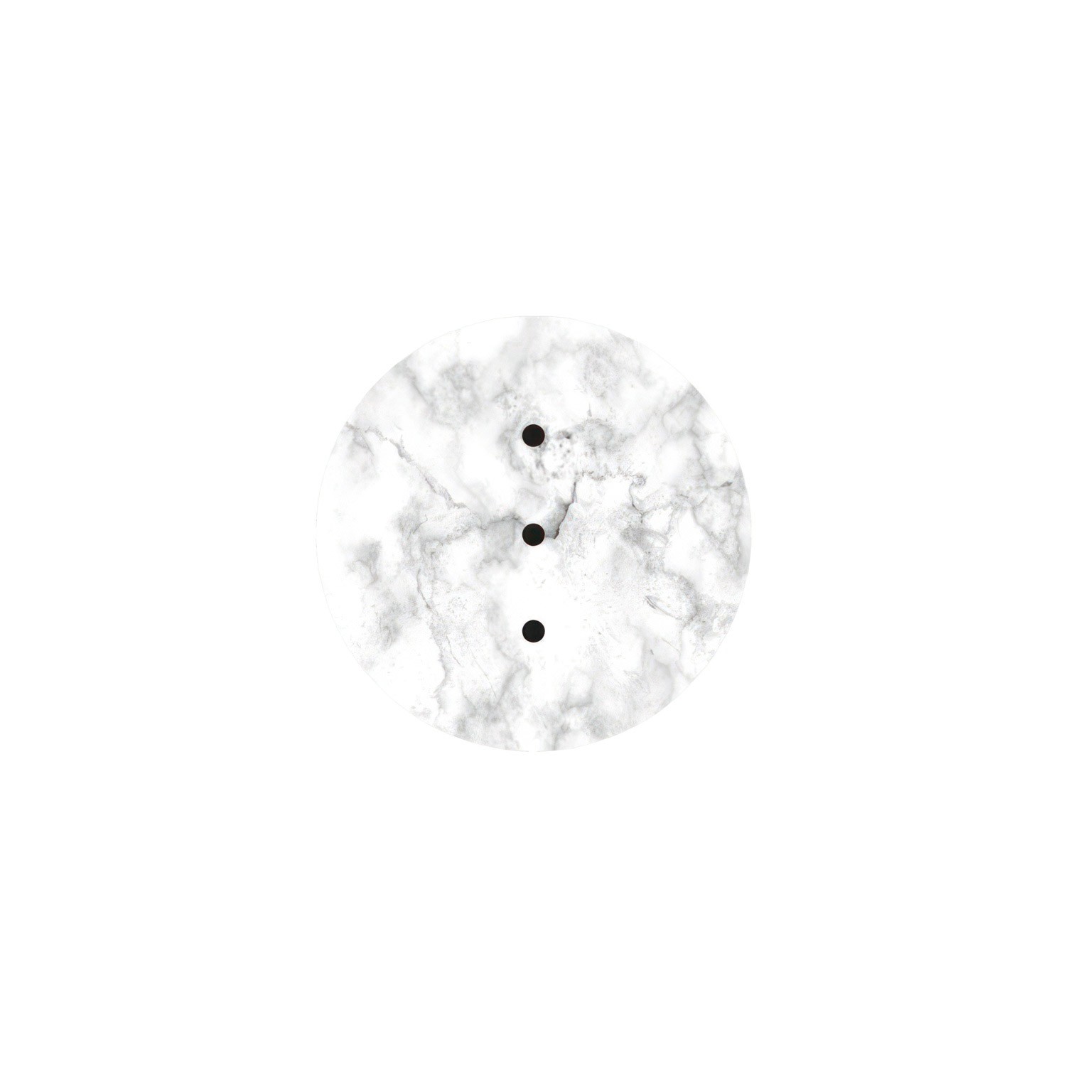 Round Rose-One 3 in-line holes and 4 side holes ceiling rose, 200 mm